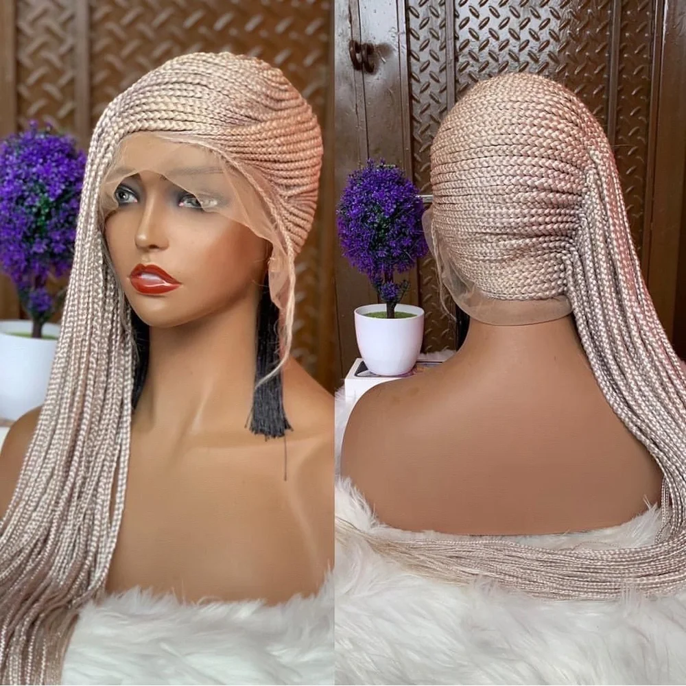 Elegant Blonde Braided Wigs - Picture 4 of 8
